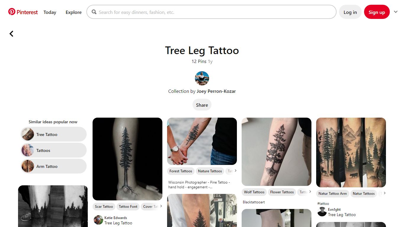 12 Tree Leg Tattoo ideas | leg tattoos, tree tattoo, forest tattoos