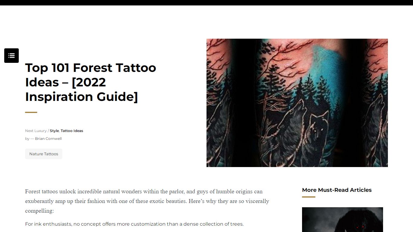 Top 101 Forest Tattoo Ideas - [2021 Inspiration Guide] - Next Luxury